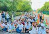 Congress Stages Protest Against Central Government in Chandigarh, Dozens of Leaders Including District President Ajay Mangupur Court Arrest Under Raja Warring’s Leadership