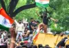 Socialists Protest at Jantar Mantar with the Slogan ‘Merchants of Education, Quit Power’