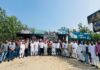 Large convoy of hundreds of Congress leaders and workers leaves Balachaur for Chandigarh under leadership of District President Ajay Mangupur to get justice for Late Gulzar Singh Dirba